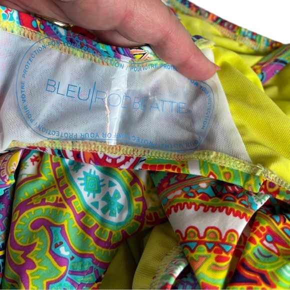 ☀️☀️☀️ Bleu Rod Beattie Bohemian Paradise High Neck One Piece Swimsuit - Picture 9 of 13